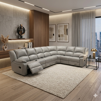 Modernes U-förmiges Heimkino-Relaxsofa 8-Sitzer Wohnzimmermöbel Maßgefertigtes Hochwertiges Langlebiges Sofa aus Chinesischer Fabrik