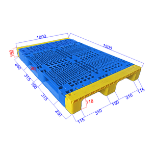 <span class=keywords><strong>Palette</strong></span> en plastique à 3 roulettes, format non standard, empilable, recyclée, à grille ouverte, 1500x1000mm, pour stockage en entrepôt - Product Image 1