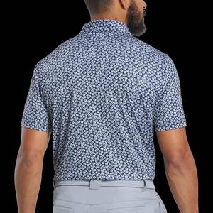 Vente en gros de t-shirts polo de golf avec logo personnalisé chemises en polyester spandex à motif jacquard par sublimation chemises polo camouflage - Product Image 4