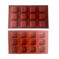Moule carré en silicone pour gâteau mousse au chocolat, outil de cuisson, moule carré pour savon DIY, résistant au four