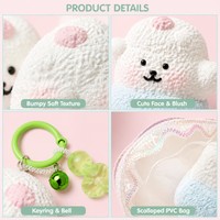 Porte-clés personnalisé Kawaii en forme de gant, en silicone de qualité alimentaire à rebond lent, anti-stress, peluche animale à presser, cadeau OEM
