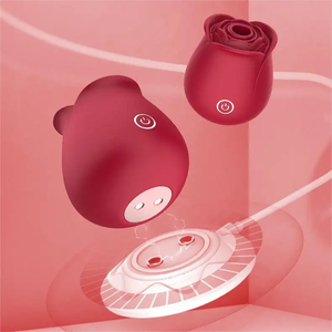 Vibratore Clitorideo a Suzione con 10 Modalità, Ricaricabile USB, Stimolatore per Capezzoli, Luminoso al Buio, Impermeabile, Dildo a Rosa, Giocattolo Sessuale - Product Image 3