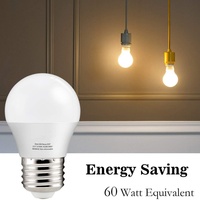 Bombilla LED G45 E26 AC110-120V con Tres Niveles de Atenuación, Pantalla de Plástico Blanca, CRI Ra80, Ahorro de Energía, Certificación CE/ETL, Garantía de 2 Años