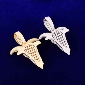 Men's New Trendy 925 Sterling Silver Goat <b>Head</b> Pendant VVS1 Moissanite Diamond Silver Plated Hip Hop <b>Style</b> Pendant for Unisex - Product Image 4