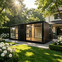 Maison conteneur extensible de 20 pieds, villa modulaire, bureau, solution de construction moderne préfabriquée et portable