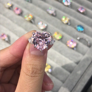 925แหวนเพทายเงินสเตอร์ลิงสำหรับสาวๆเครื่องประดับชั้นดีตัดหัวใจเพทาย - Product Image 5