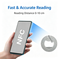 Étiquette NFC 213 personnalisée avec options de puces 213, 215, 216 pour autocollants de smartphone et applications métalliques