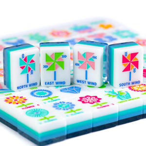 Wholesale Luxury Foldable 160-Piece Acrylic American <b>Mahjong</b> <b>Set</b> Four-Layer for Family Entertainment Travel Games - Product Image 2