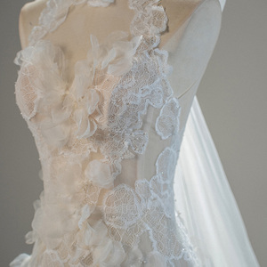 ชุดเดรสงานแต่งงานแบบไม่มีแขนผูกคอลายดอกไม้สำหรับ SFY227ชายหาด - Product Image 5