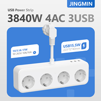 Usine OEM ODM pour multiprises USB standard UE 4AC avec cordon d'alimentation