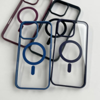 Funda Magnética Transparente para iPhone 16 Pro Max 15 14 13, Carcasa Antigolpes e Impermeable con Logotipo Personalizado para Samsung S25 Ultra S24 S23