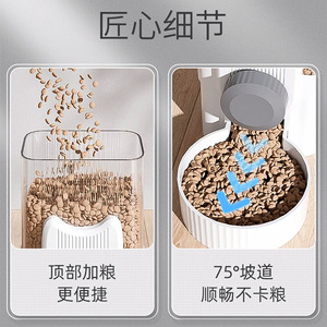 Distributeur automatique d'eau et de nourriture pour animaux de compagnie, suspendu, pour chiens, chats, lapins, avec bol à débit par gravité et réservoir de stockage de nourriture - Product Image 3