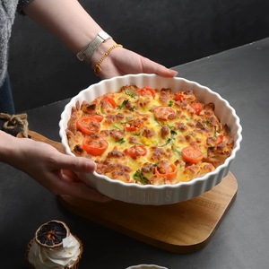 Plat à four carré en céramique de style américain pour pizza et gâteaux de riz - Compatible <span class=keywords><strong>micro</strong></span>-ondes, résistant aux hautes températures, utilisation domestique au four - Product Image 4