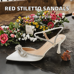 Talon Tout - Sandalias de Tacón Alto Rojas con Correa en el Tobillo y Cordones para Mujer, Zapatos de Moda para Primavera y Verano - Product Image 2