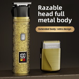 Professional Ancient Bronze Electric Hair for <b>Clipper</b> Salon Rechargeable Hair Trimmer USB <b>Oil</b> Head Electric Haircut Tool shavers - Product Image 2
