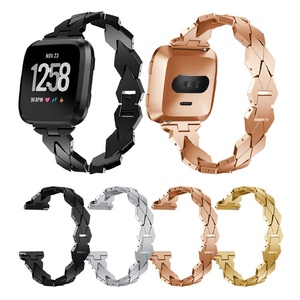 <span class=keywords><strong>Bracelet</strong></span> de remplacement de montre en acier de luxe pour <span class=keywords><strong>Fitbit</strong></span> Versa/Versa <span class=keywords><strong>Lite</strong></span>/Versa 2 <span class=keywords><strong>bracelet</strong></span> de montre en alliage losange - Product Image 1