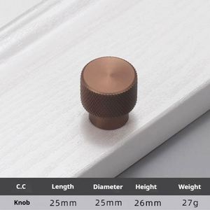Manijas de Alta Calidad para Muebles de Dormitorio y Baño, de Aleación de Aluminio Moderno con Diseño Moleteado, para Armarios, Cajones y Puertas - Product Image 3