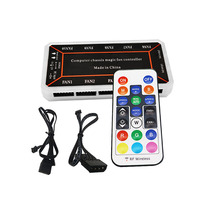 Contrôleur Hub LED RVB MANMU pour PC Gaming, Synchronisation Lumineuse, Ventilateur de Boîtier 6 Broches, Contrôleur ARGB avec Télécommande RF Sans Fil