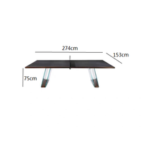 Table de ping-pong moderne et durable en verre et bois pour l'intérieur, avec un ensemble de ping-pong de luxe pour un usage domestique et commercial