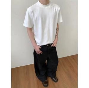 T-shirt a maniche corte in tinta unita con ricamo Polaris della <span class=keywords><strong>serie</strong></span> American Retro Main Line - Modello spesso da spalla - 240g Sorona Cool-Feel - Product Image 4