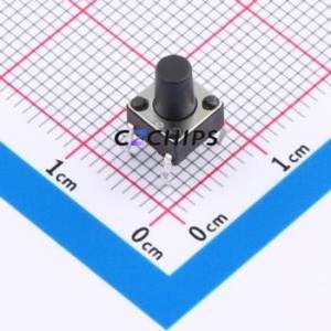 K2-1102DP-J4SW-04 Tactile Switch Through hole-4P,6x6mm Switch Single Pole Single Throw Round Button 2.5N Through Hole - Product Image 1