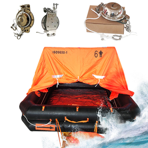 قارب نجاة قابل للنفخ برتقالي اللون لـ 4 أشخاص، ذاتي الاستعادة، معتمد من EC/CCS، للاستخدام البحري للقوارب الصغيرة - Product Image 2