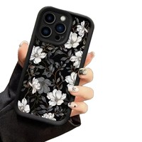 Nouvelle coque de téléphone Magnolia pour iPhone 16 15 17 Air Pro Max 14 13, couleur bonbon, givrée, antichoc, coque arrière