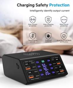 <span class=keywords><strong>Chargeur</strong></span> sans fil multifonction Haute puissance 100W 8 ports <span class=keywords><strong>Multi</strong></span>-<span class=keywords><strong>USB</strong></span> Type <span class=keywords><strong>C</strong></span> <span class=keywords><strong>Chargeur</strong></span> sans fil pour différentes marques - Product Image 6
