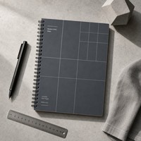 Carnet de notes/agenda personnalisé avec couverture rigide en PP, spirale, fermeture élastique, 80 feuilles, pour le bureau, en gros, idéal comme cadeau d'entreprise