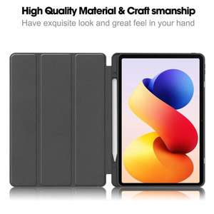 Groothandel Case Voor Xiaomi Redmi Pad 2 Pro Custer Tpu Pure Kleur 3-voudige Houder Smart Lederen Tablet Case Met Pen Lade - Product Image 4