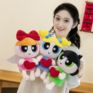 Peluche Super Morbido delle Powerpuff Girls, Imbottito in Cotone PP, Giocattolo in Peluche dei Mini Eroi dei Cartoni Animati, Regalo all'Ingrosso - Product Image 2