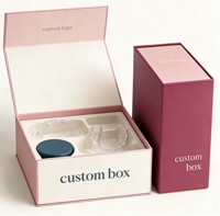 Boîte de rangement pour aligneurs dentaires et gouttières orthodontiques avec logo personnalisé imprimé