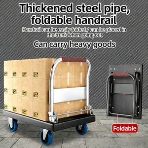 Carretilla de <span class=keywords><strong>Mano</strong></span> Plegable, Carrito de Transporte de Equipaje Resistente y Portátil - Product Image 3