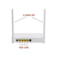 XP6485 4GE + 2.4g 4.5g çift frekans WiFi Fiber Remote 12V güç kaynağı RJ45 SC uzaktan FTTH Gpon EPON XPON ağları için 20Km