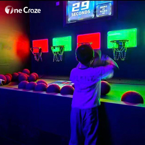 Panier de basket-ball commercial autoportant en métal pour intérieur, pour enfants et adultes, avec lumières LED et haut-parleur sans fil pour jeu de tir en équipe - Product Image 5