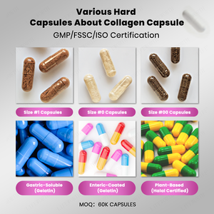 Cápsulas de Colágeno Múltiple para el Cuidado de la Piel y Aclaramiento, con Ácido Hialurónico y Vitamina C, para Adultos (60/90/120 Cápsulas/Botella) - Product Image 3