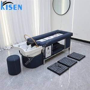 Table de lavage Kisen de qualité médicale pour salon de coiffure avec fonction de luminothérapie, massage du cuir chevelu, sauna et circulation d'eau stérile - Product Image 2