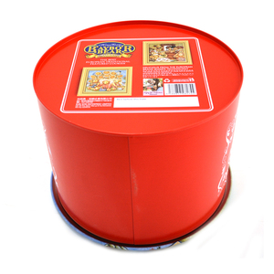 Confezione di biscotti tondi in Europa stampati su misura confezione di cioccolato dolci regalo cibo in <span class=keywords><strong>metallo</strong></span> contenitore con buona funzione di sigillatura - Product Image 4