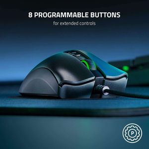 <span class=keywords><strong>Razer</strong></span> <span class=keywords><strong>DeathAdder</strong></span> <span class=keywords><strong>V2</strong></span>, Sensor Óptico, Interruptor Más Rápido, 20K DPI, Ratón Ergonómico para Juegos, para Mano Derecha, <span class=keywords><strong>Mini</strong></span> Ratón para Juegos de Escritorio - Product Image 2