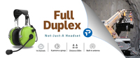 Casque intelligent d'aviation à réduction de bruit 25 dB, connectivité sans fil full duplex longue portée, batterie Li-ion remplaçable de 12 à 18 heures