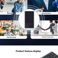 Enregistreur vocal numérique miniature activé par la voix avec batterie externe USB en alliage d'aluminium pour les conférences