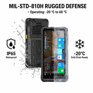Tablette robuste de 6,5 pouces, PC Windows 11, système d'exploitation IOT Enterprise, GPS, 8 Go de RAM + 128 Go, terminal PDA mobile d'entreprise, terminal de point de vente pour restaurant - Product Image 1