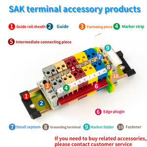 <span class=keywords><strong>SAK</strong></span>/JXB-16N terminale del connettore di blocco di rame terminale filo e cavo combinazione vite di collegamento - Product Image 5