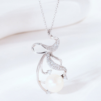 Collier pendentif tendance en argent sterling 925 plaqué or avec chaîne serpent et perles d'eau douce naturelles pour femmes, bijoux fins