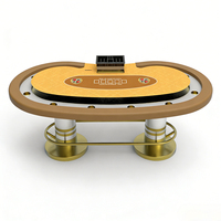 Edelstahl Casino-Tisch Glücksspiele Klassischer Professioneller Ovaler 10-Personen Maßgefertigter Luxuriöser Texas Poker Kartentisch