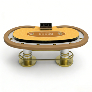 Mesa de Póker de Acero Inoxidable para <span class=keywords><strong>Casino</strong></span>, Juegos de Apuestas Clásicos Profesionales, Ovalada para 10 Personas, Personalizada, Lujosa, Estilo Texas - Product Image 1