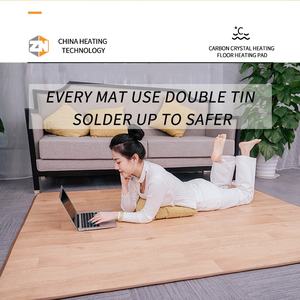 Alfombrilla calefactora eléctrica para suelo, almohadilla calefactora de fibra de carbono infrarroja, resistente al agua, con termostato - Product Image 5