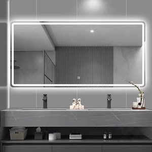 <span class=keywords><strong>Espejo</strong></span> de Baño LED Inteligente con Pantalla Táctil, Montado <span class=keywords><strong>en</strong></span> <span class=keywords><strong>la</strong></span> Pared, Antivaho, Luz Regulable <span class=keywords><strong>para</strong></span> Baño - Product Image 3