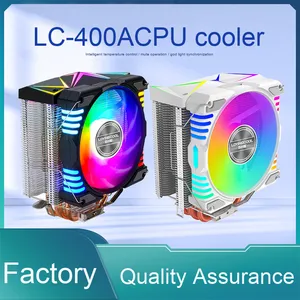 Radiador silencioso de CPU de 4 tubos de cobre con ventilador de refrigeración de aire 1155 Material de <span class=keywords><strong>PC</strong></span> Caja de computadora de escritorio Control de velocidad del disipador de calor - Product Image 2