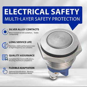 GQ16B-10 Ultra-Kurzer 16mm Metall-Druckknopfschalter IP65 Wasserdicht Momentan Edelstahl Startknopf für Auto Marine DIY - Product Image 4